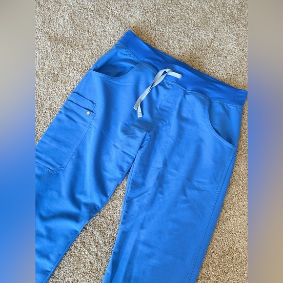 Figs Pants - Women’s FIGS Technical Light Blue Scrub Bottoms